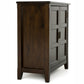 Burlington 30 Inch Wide Solid Wood Low Storage Cabinet in Mahogany