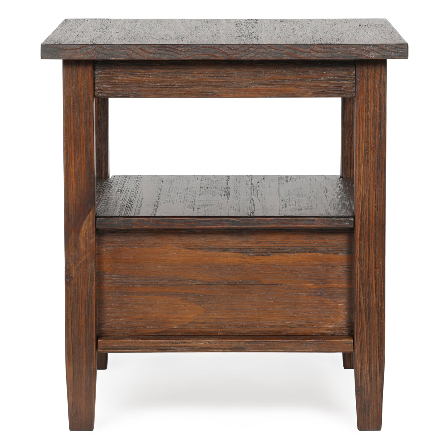 Warm Shaker Solid Wood 20 Inch Wide Transitional End Table