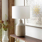 Quezon Beige Resin Table Lamp