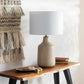 Quezon Beige Resin Table Lamp