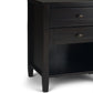 Warm Shaker Solid Wood 24 Inch Wide Transitional Nightstand in Hickory