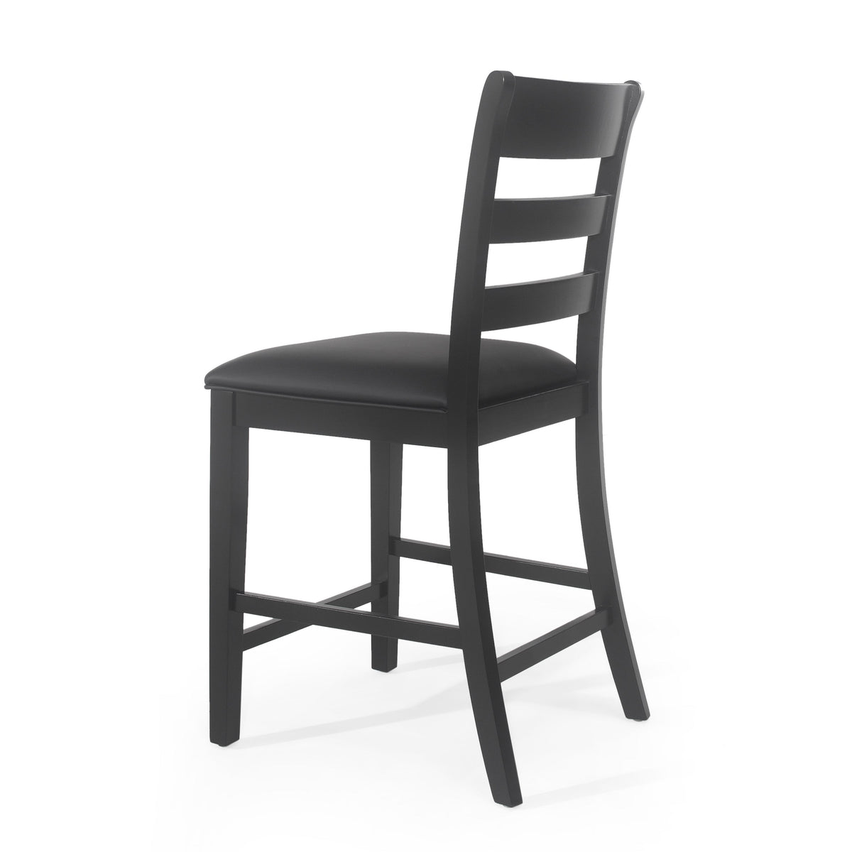 Farmhouse Upholstered Wood Counter Stools (Set of 2)