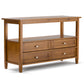 Warm Shaker 48 Inch Wide Solid Wood Console Sofa Table