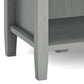 Warm Shaker Solid Wood Nightstand in Fog