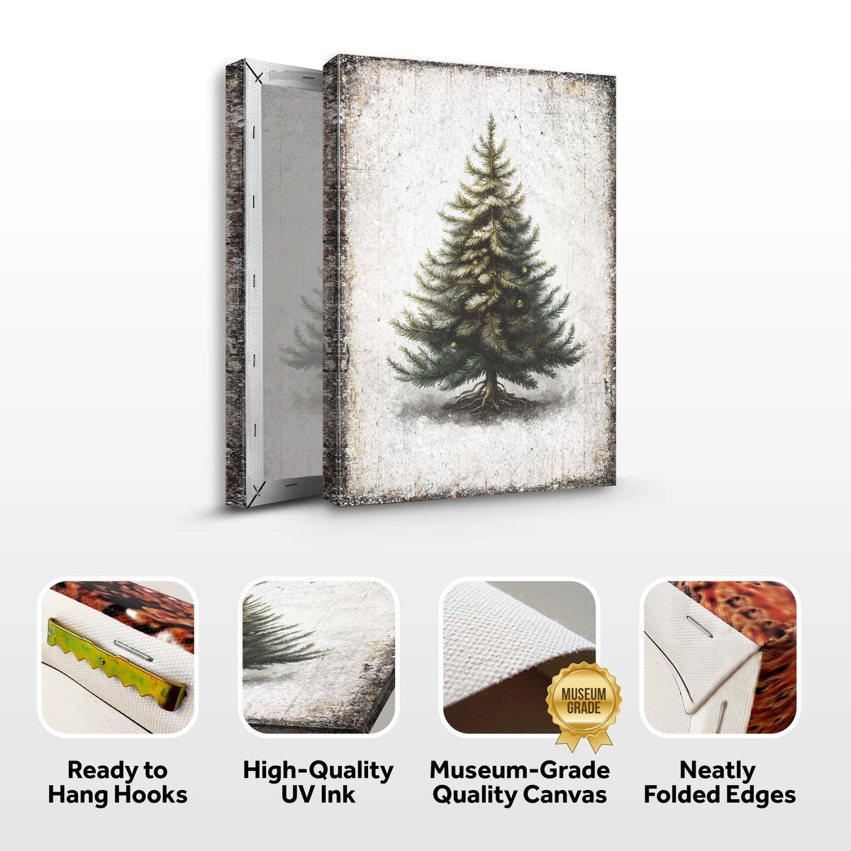 Vintage Pine Tree Christmas Wall Art - view 6