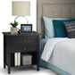 Warm Shaker Solid Wood 24 Inch Wide Transitional Nightstand in Hickory