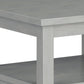 Warm Shaker Solid Wood 20-Inch Wide Transitional End Table in Fog