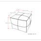 Brody Distressed Square Pouf