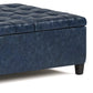 Harrison 36 Inch Wide Coffee Table Storage Ottoman in Denim