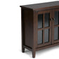 Warm Shaker 32" Wide Solid Wood Low Storage Cabinet in Tobacco