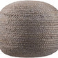 Rockaway Gray Knitted Jute Pouf