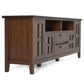 Artisan 72 Inch Wide Solid Wood TV Stand in Russet