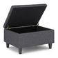 Harrison 34 Inch Wide Small Coffee Table Storage Ottoman