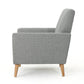 Mid Century Fabric Channel Stitch Club Chair