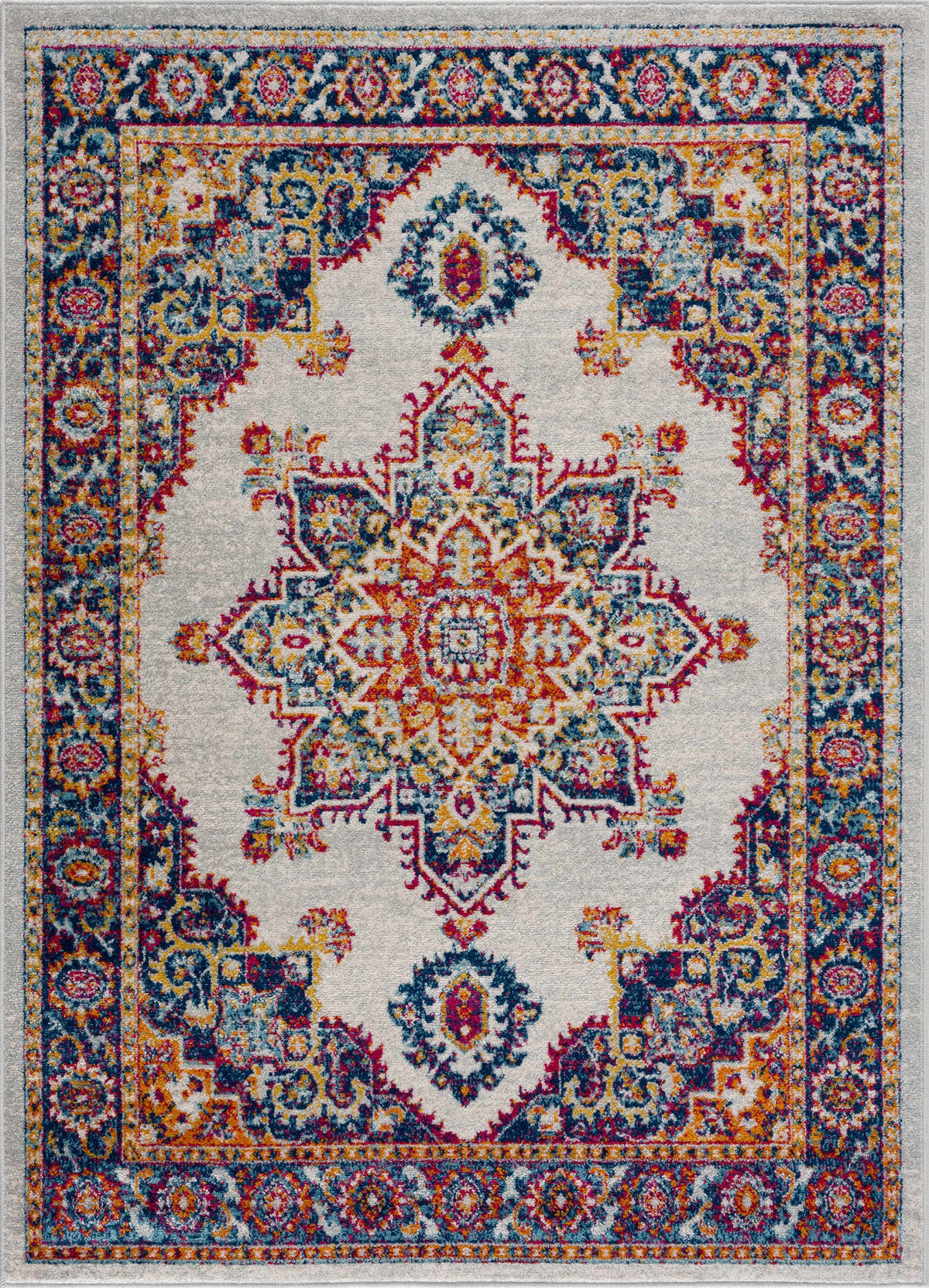 Istanbul Medallion Orange Area Rug - Clearance