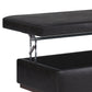 Owen 42 Inch Wide Lift Top Large Coffee Table Storage Ottoman