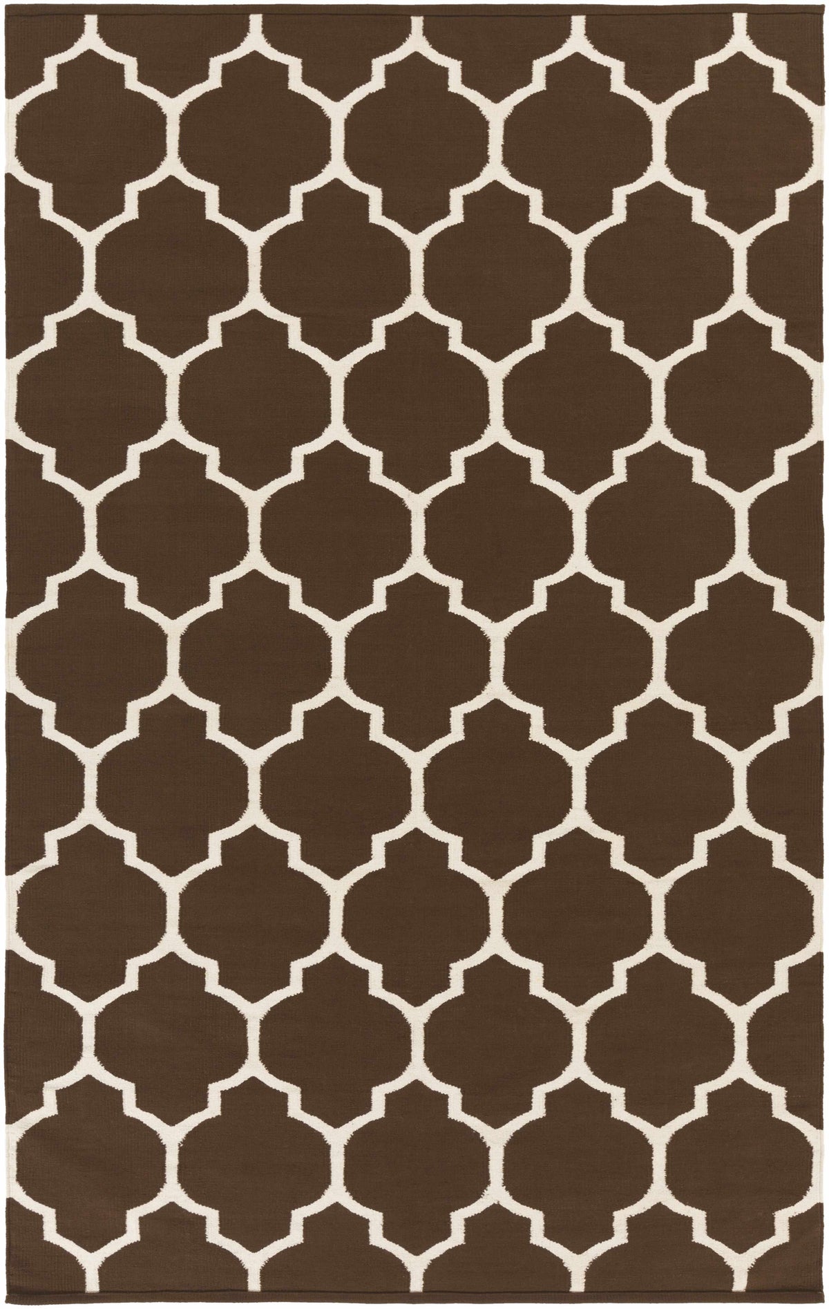 Ragan Brown Trellis Cotton Rug - Clearance