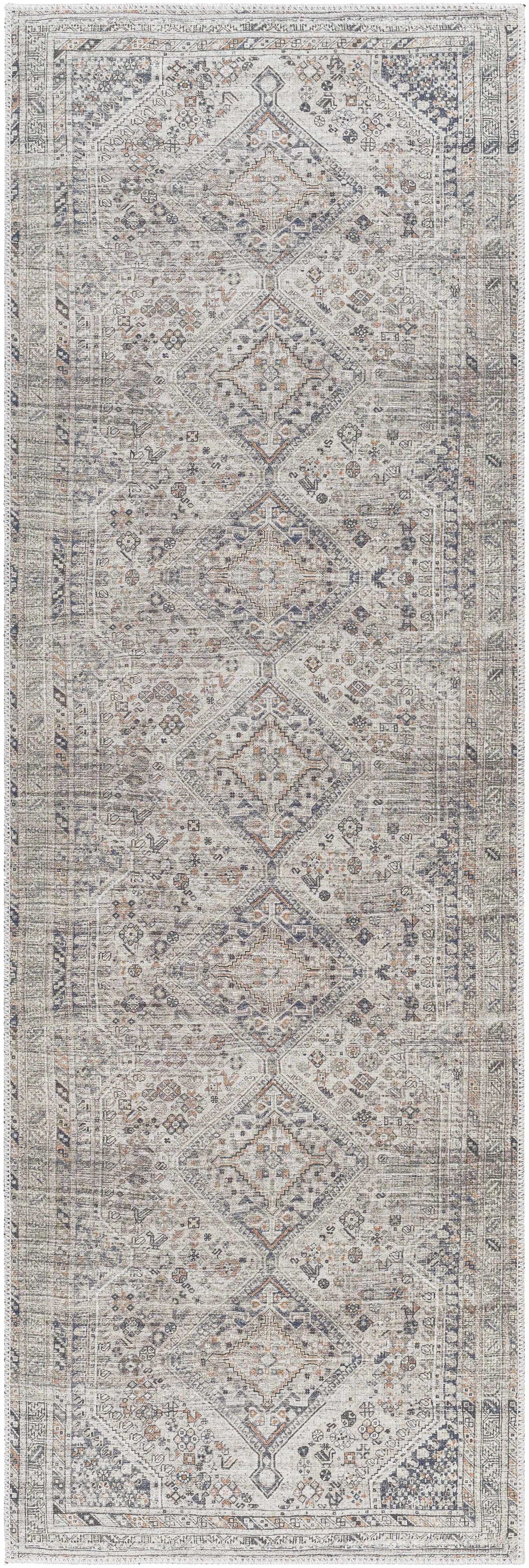 Barny Beige Flat Pile Washable Rug
