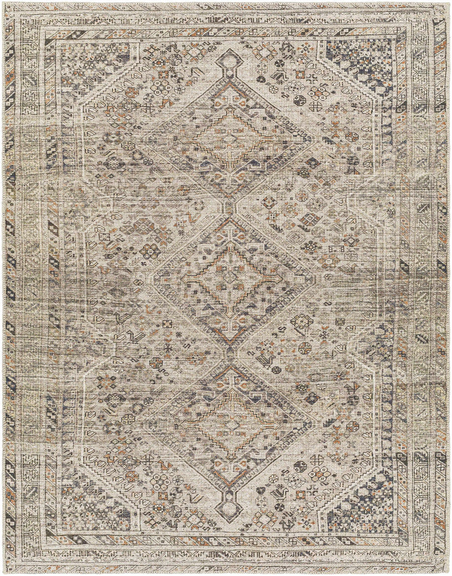 Barny Beige Flat Pile Washable Rug