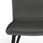 Baylor Dining Chair - Set of 2 - Dark Grey Velvet