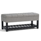 Saxon Storage Ottoman Bench - Dove