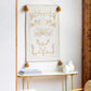 Schaffer Golden Embroidered Floral Wall Hanging