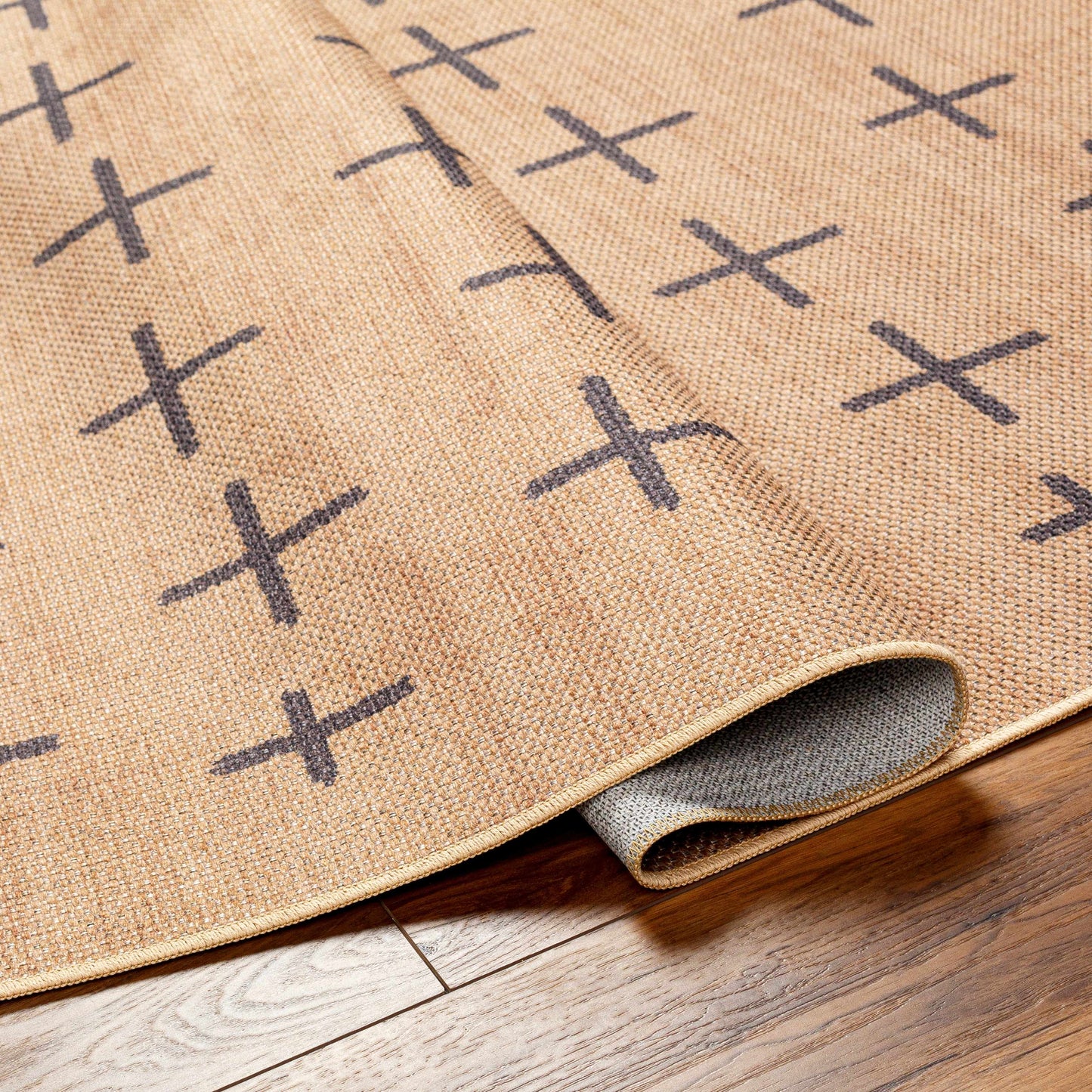 Haimi Black Washable Jutely Rug - Clearance
