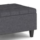 Harrison 34 Inch Wide Small Coffee Table Storage Ottoman