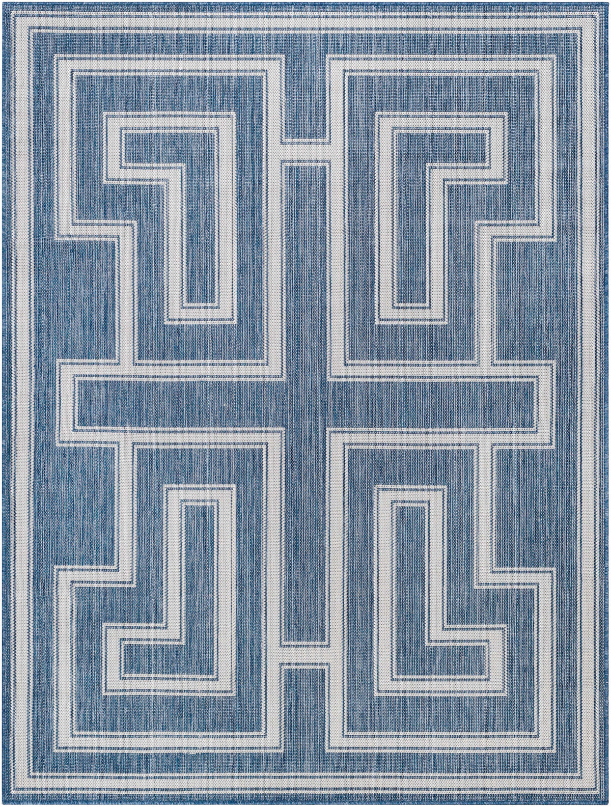 Taro Blue Outdoor Area Rug - Clearance
