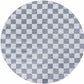 Alie Blue Gray Checkered Washable Rug