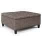 Harrison Coffee Table Storage Ottoman - Mink