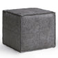 Brody Distressed Square Pouf