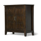 Burlington 30 Inch Wide Solid Wood Low Storage Cabinet in Mahogany