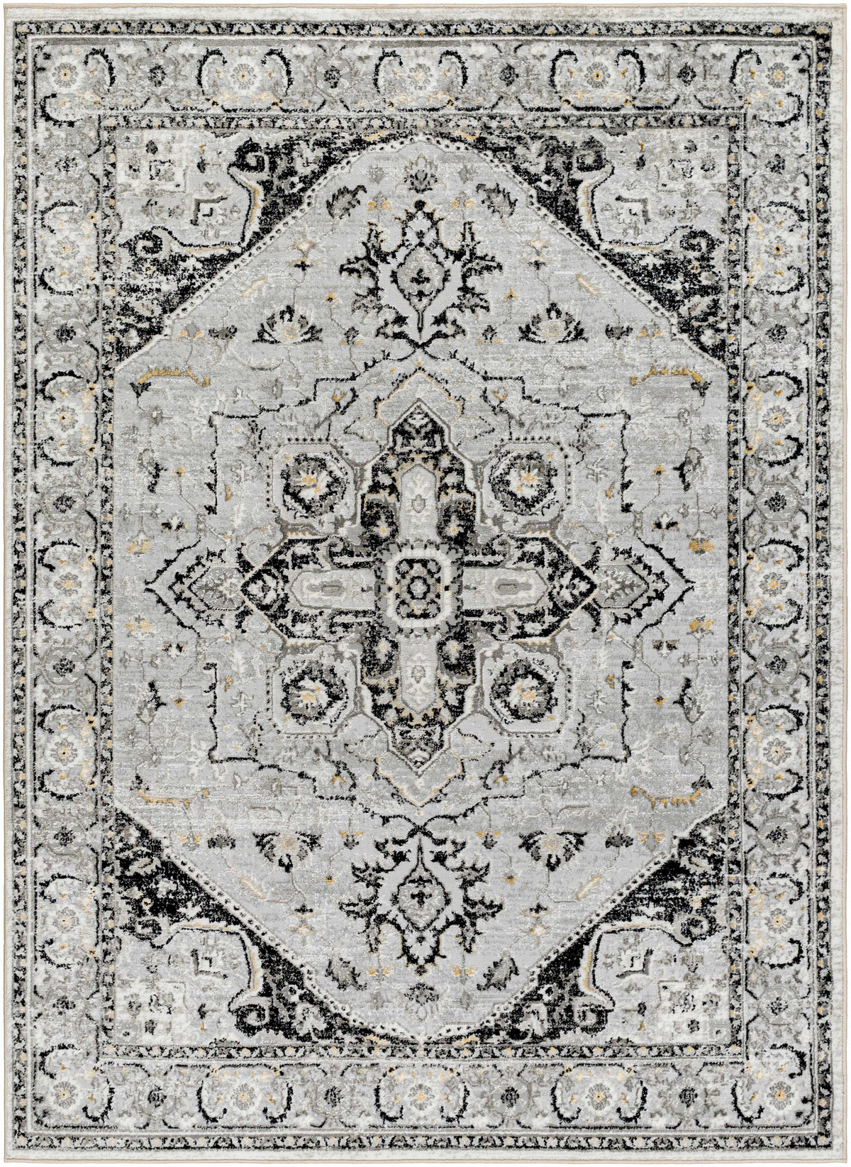Gauri Gray Medallion Area Rug - Clearance