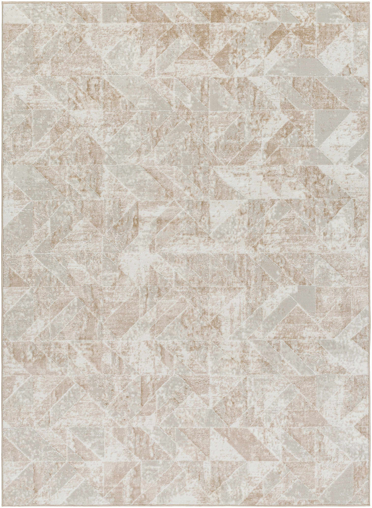 Gonca Gray Geometric Area Rug - Clearance