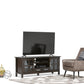 Kitchener 60 Inch Wide Solid Wood TV Stand in Hickory