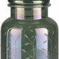 Stewartville Green Etched Glass Jar - Clearance