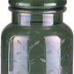 Stewartville Green Etched Glass Jar - Clearance