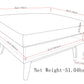 Owen 36 Inch Wide Square Coffee Table Storage Ottoman in Distressed Chestnut