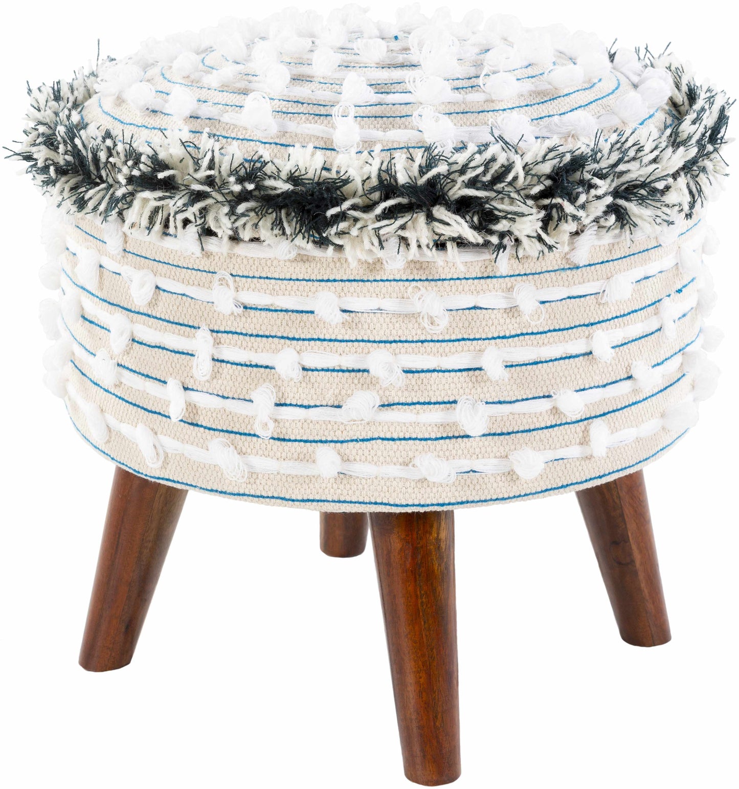 Matagami Beige Hand Woven Stool - Clearance