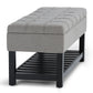Saxon Storage Ottoman Bench - Dove
