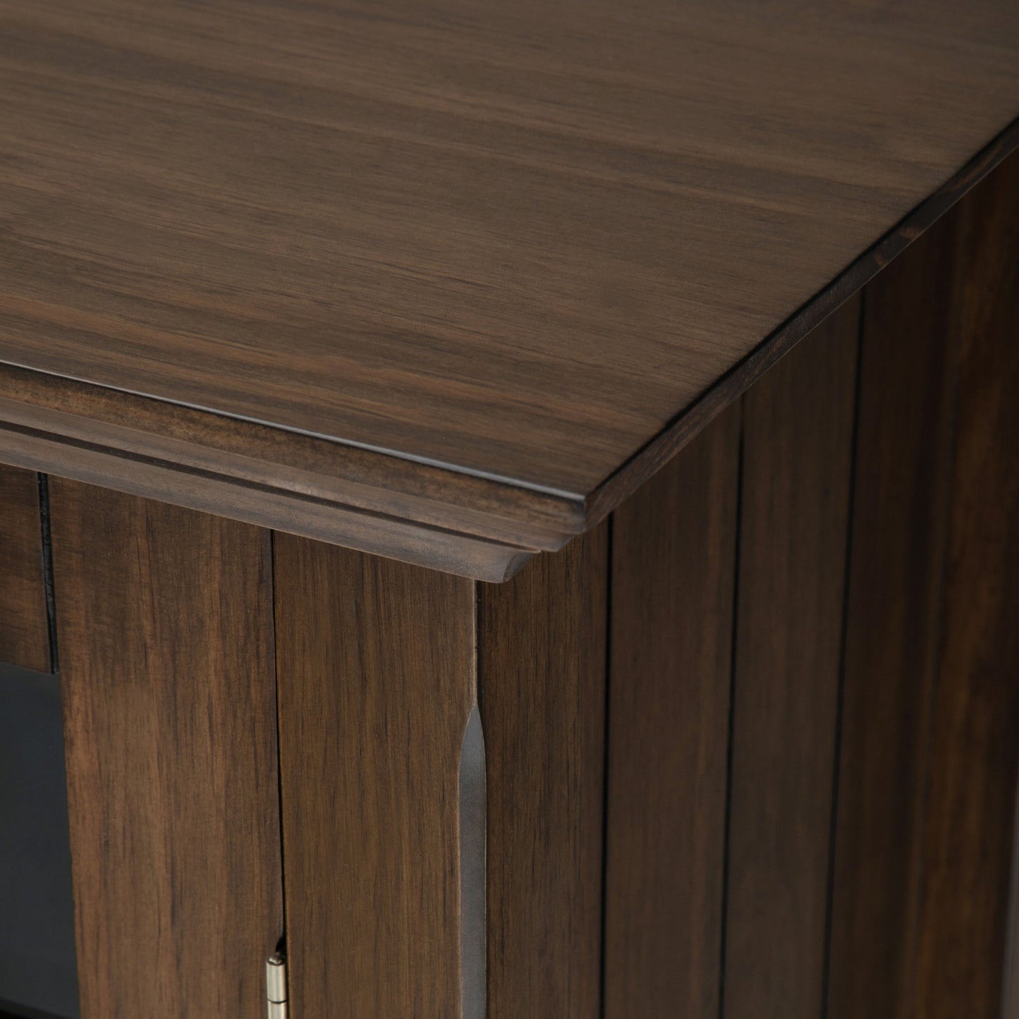 Bedford 39 Inch Wide Solid Wood Medium Storage Cabinet in Rustic
