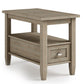 Warm Shaker Solid Wood 14 Inch Wide Transitional Narrow Side Table