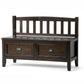 Burlington 42 Inch Wide Solid Wood Entryway Storage Bench with Drawers