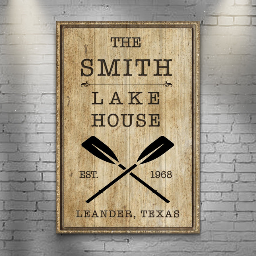 Family Lake House Rustic Sign II