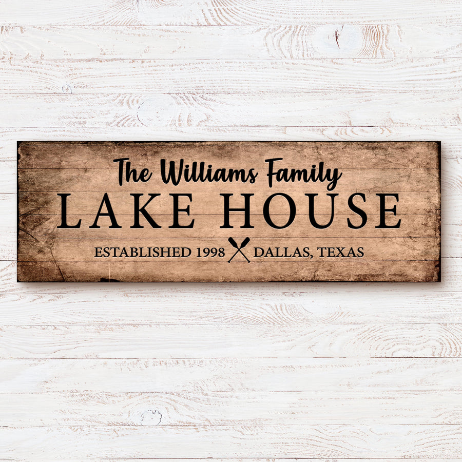 Family Lake House Sign VI