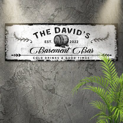 Basement Bar Barrel Sign