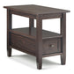 Warm Shaker Solid Wood Transitional Narrow Side Table