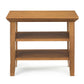 Acadian Solid Wood Narrow Side Table in Light Golden
