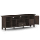 Redmond 72 Inch Wide Solid Wood TV Stand in Brunette